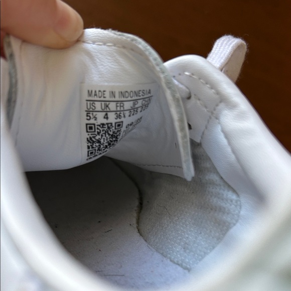 adidas Samba White Sneakers with Blue Stripes and Gum Sole - Picture 5 of 5